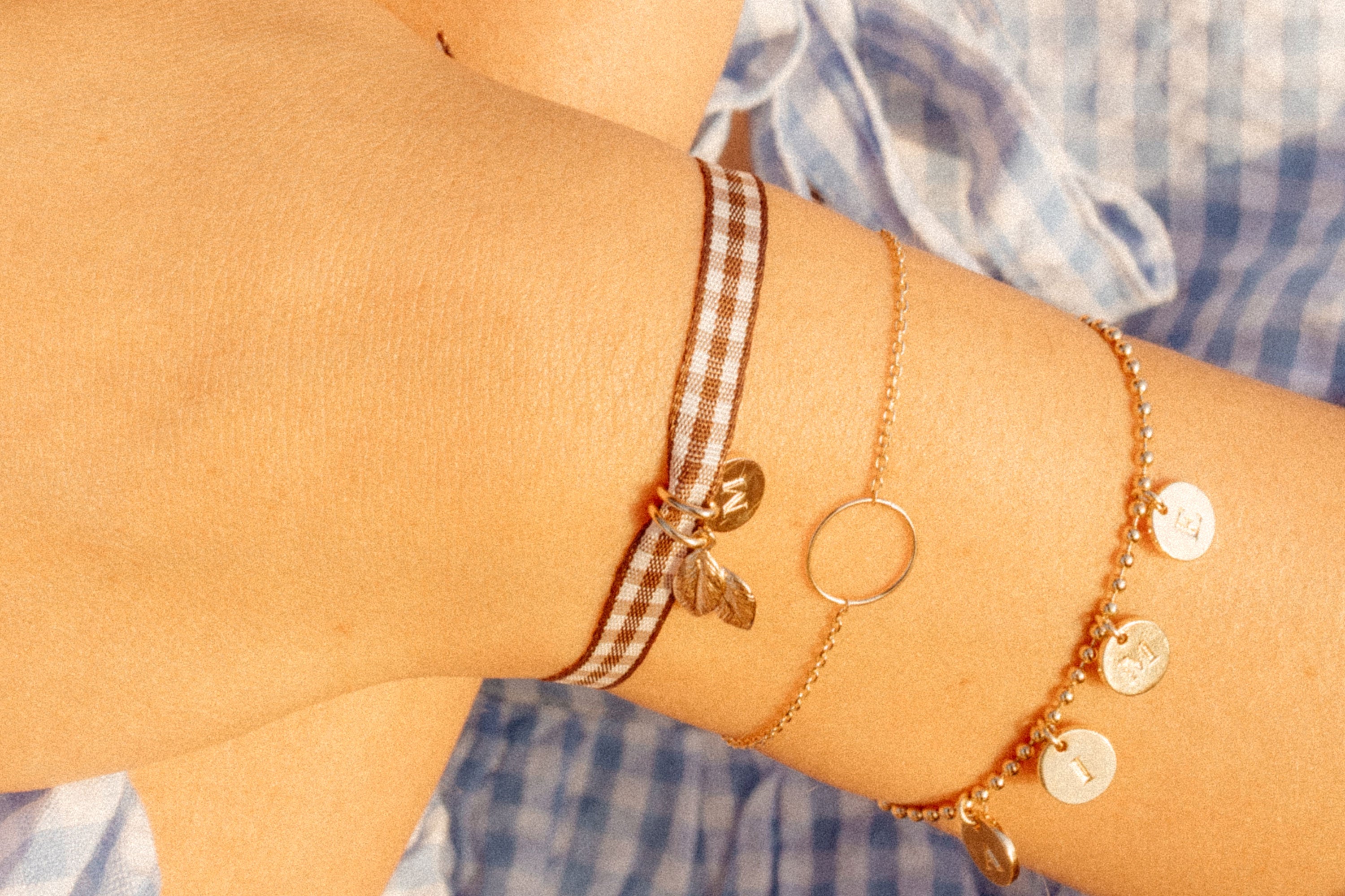 Sløyfe armbånd vichy