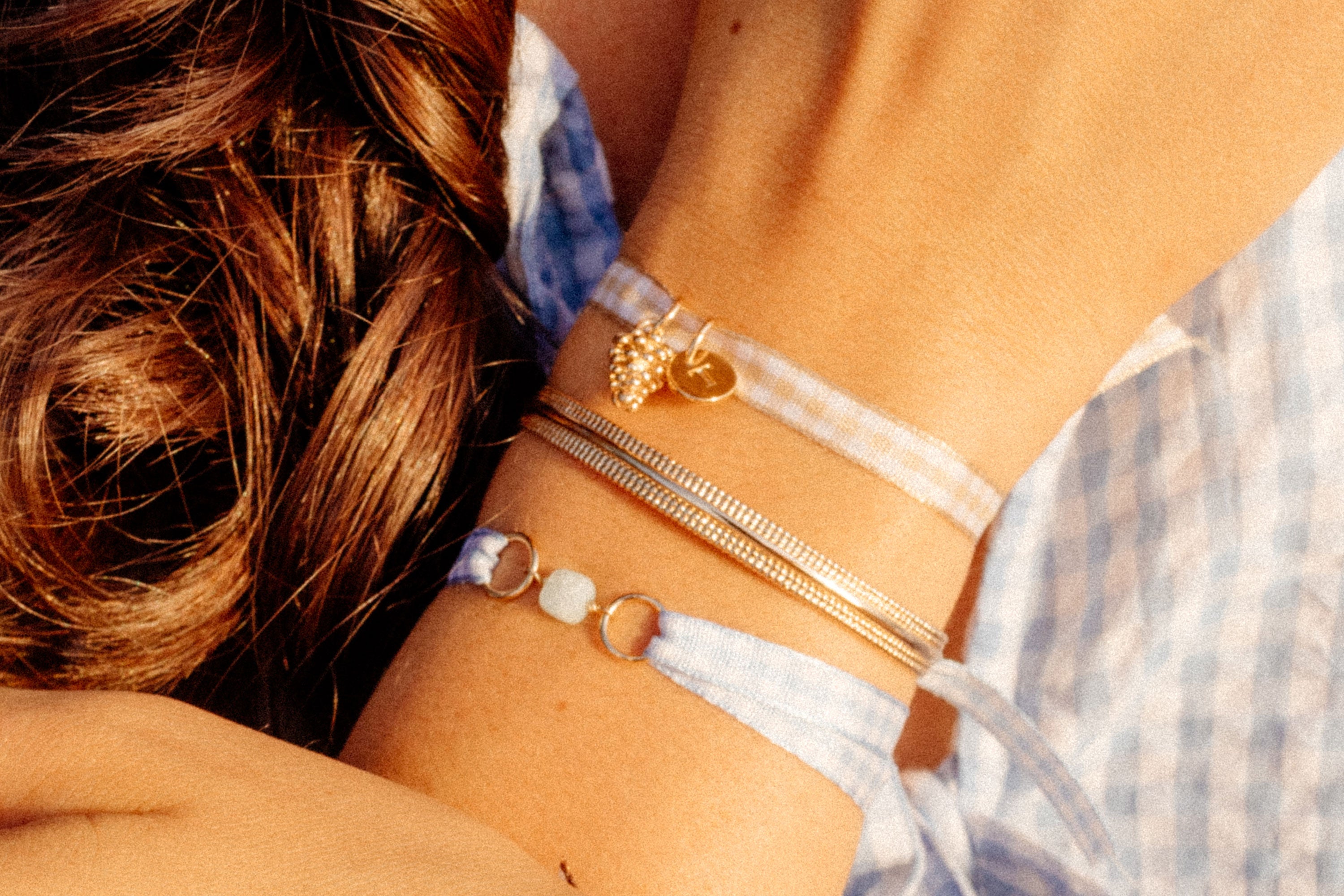 Sløyfe armbånd vichy